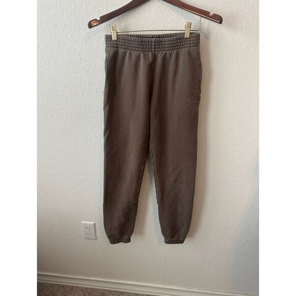 TNA Sweatfleece Cozy Fleece Pants Women's XS Joggers Brown - Picture 1 of 4